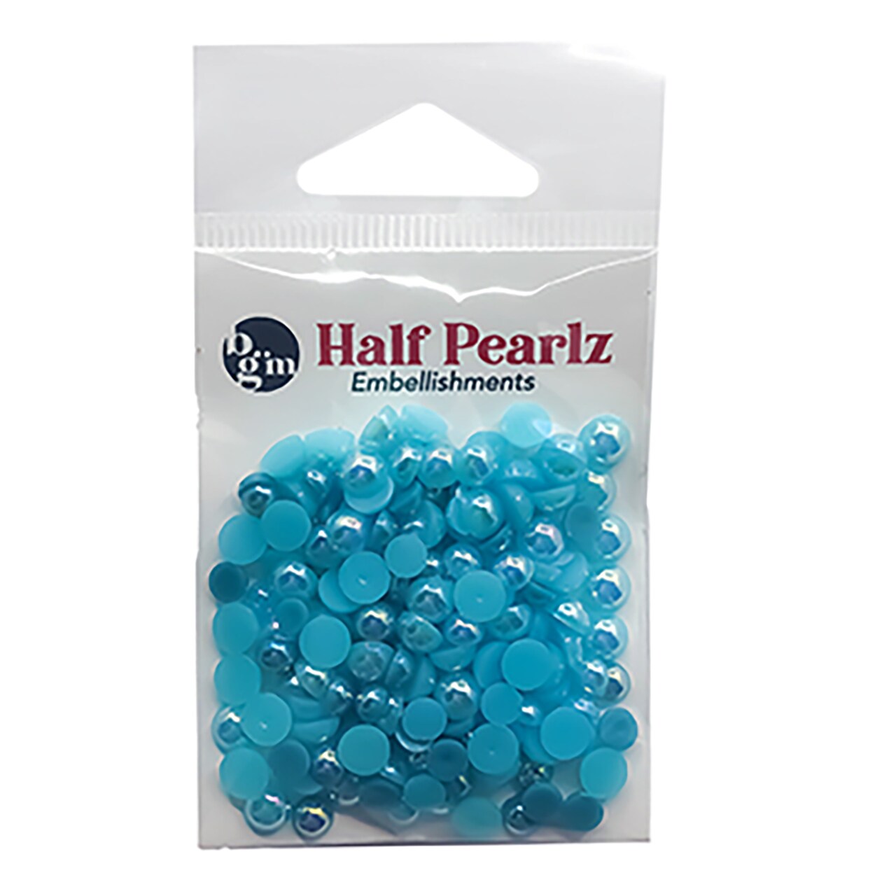 Buttons Galore Flat Back Half Pearls in AB Finish - Multiple Color Assortments - 36 Grams